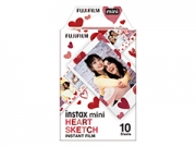 Fuji Instax Mini Heart Sketch fotpapr